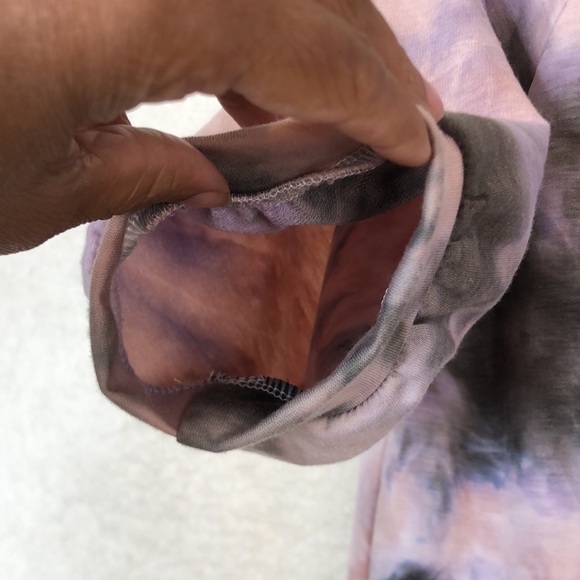 NWT Thyme + Honey Womens Swing Purple & Gray Tie Dye Top SIZE MEDIUM - Picture 5 of 7